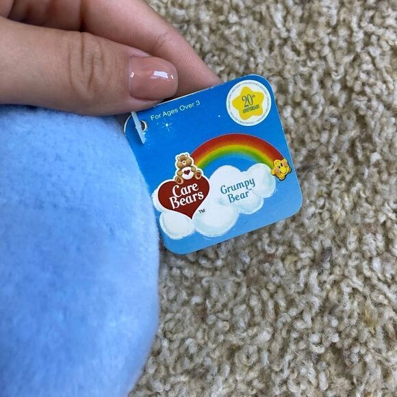 NWT VTG 2002 Care Bears 10"  Grumpy Bear  Blue Rain Cloud Stuffed Animal - Picture 8 of 8